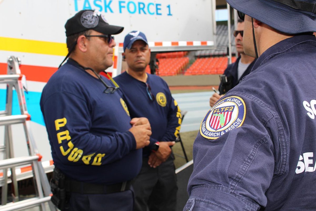 CityofMiamiFire's tweet photo. Florida Task Force 2 met with Emergency Management officials from Puerto Rico to assess the worst areas affected by the original 6.4 earthquake. FLTF-2 has been performing reconnaissance and documenting findings using the latest technology in geographical informational systems. https://t.co/W4H1Eik2ie