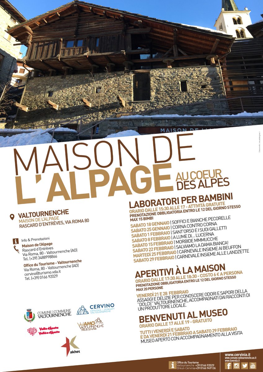 A #Valtournenche la #maisondelalpage vi aspetta per raccontavi la vita degli alpeggi, giocare insieme ai più piccoli e gustare le delizie di questa terra!