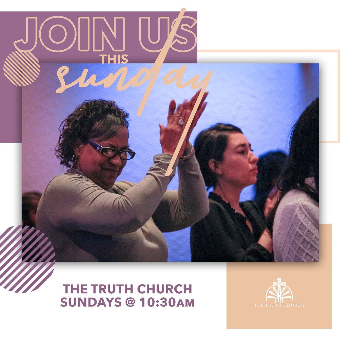 TheTruthCity's tweet photo. Don’t sit this Sunday out! Bring a friend and join us at The Truth Church. Your life will be changed and transformed forever. 

#ComeExpecting #GodIsHere https://t.co/DE79F598V3