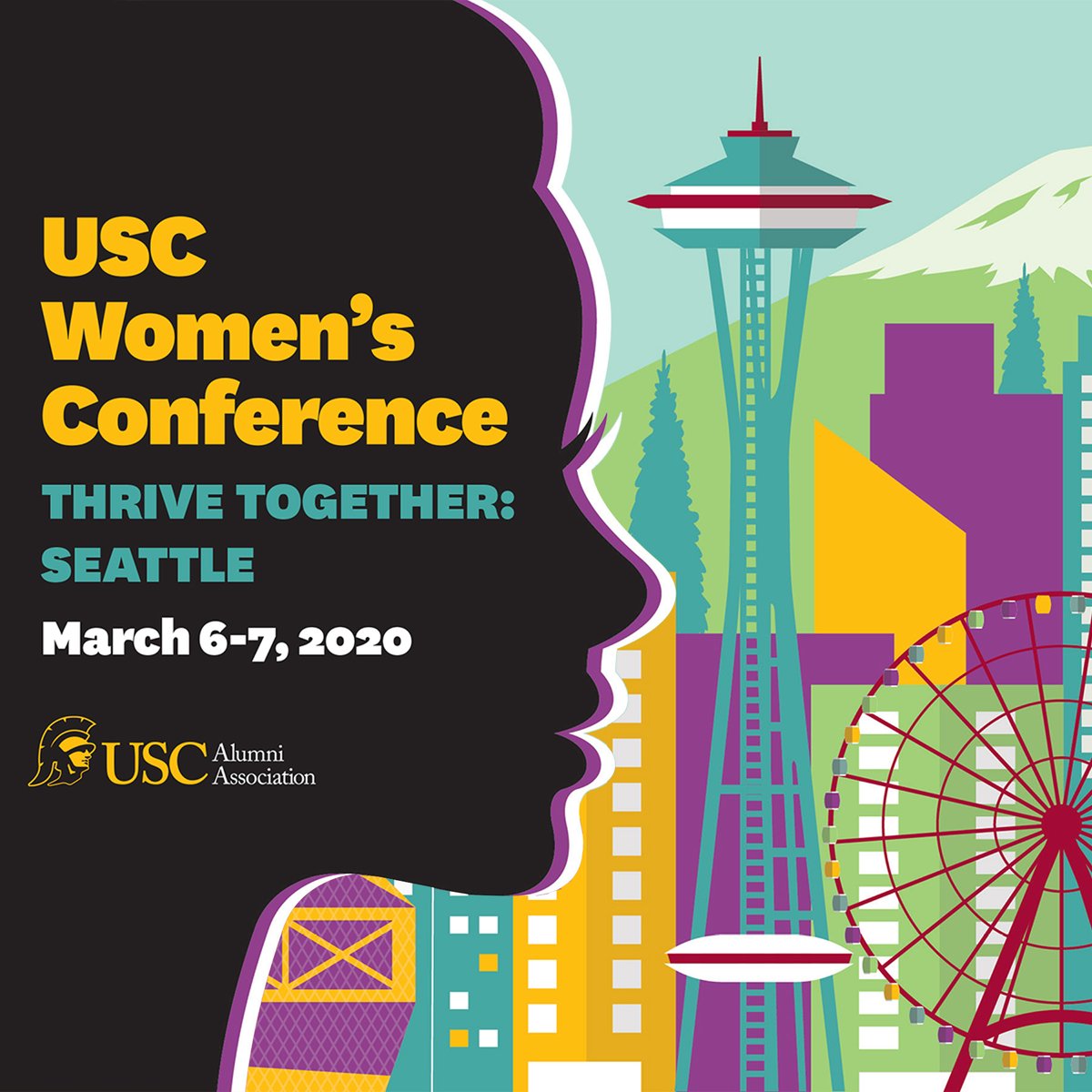 USCAlumni's tweet photo. This March, the USC Women's Conference is heading to Seattle, Washington! Join the Women of Troy for another unforgettable weekend of community and Trojan Spirit.
Registration is now open at https://t.co/1Dg3GMxxc0. #USCWC #USCWCxSEA https://t.co/XBeNmBxQIy