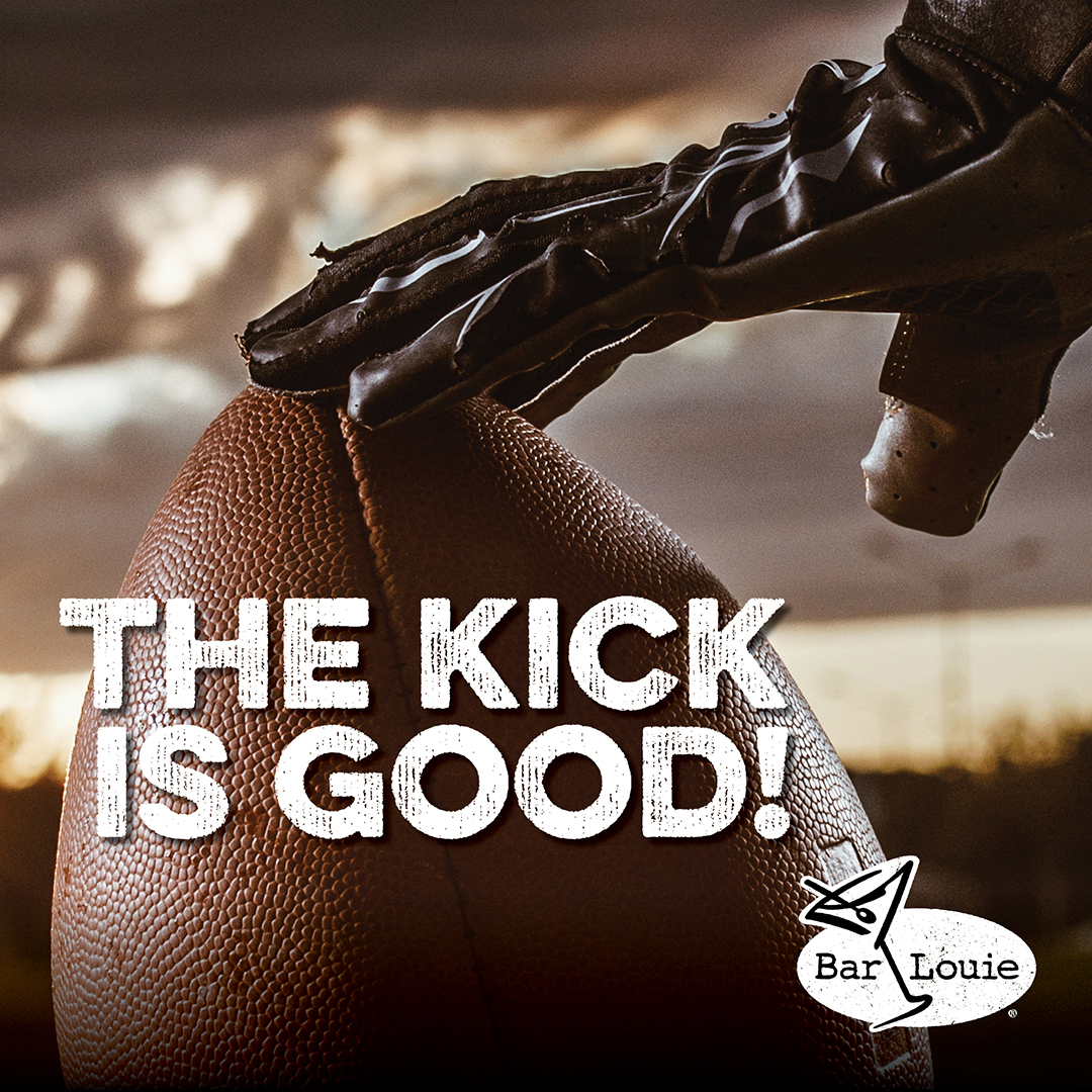 Touchdown deals and the kick is good!

Join us at Bar Louie on Sunday February 2nd for our Superb Bowl Party