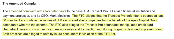 The case against  #probanx client  #transactpro is ongoing.