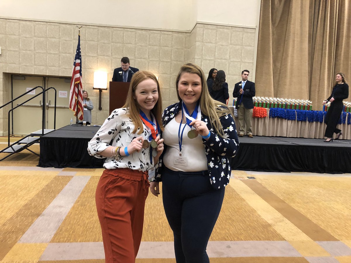 DecaTHS's tweet photo. Just a few of Taunton DECA’s mini award recipients from the @mass_DECA District 8 Conference. #findyourfire #mad8 https://t.co/FpwczZNFmN