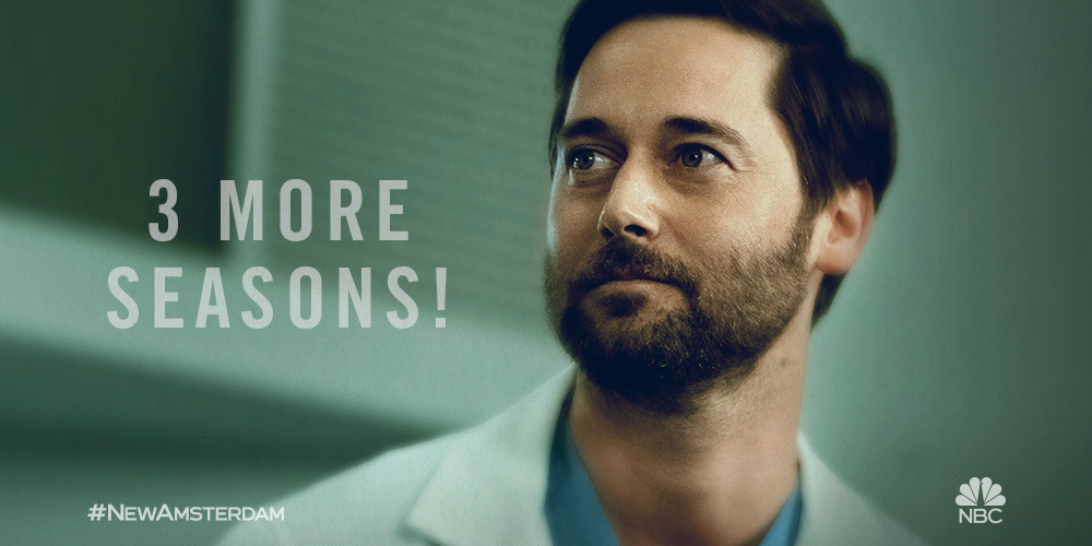 Third time, no harm. #NewAmsterdam has been renewed for 3 more seasons!