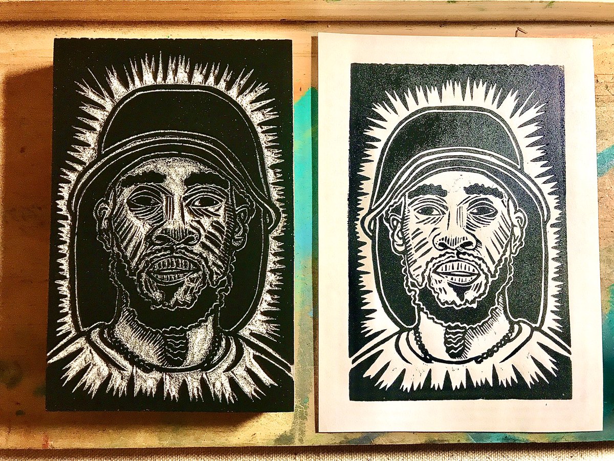 wottiv's tweet photo. “Build Love”
5x7” pressed into 60 lb paper stock with Cranfield oil based ink.
💥link in bio💥
$10 with FREE SHIPPING😍
#vaughnbenjamin #midnite #akaebeka #midniteband #vireggae #reggae #rasta #rastafai #jah #jahrastafari #blockprint #printmaker #linocut #linoleumblockprint https://t.co/ogyvkr131O
