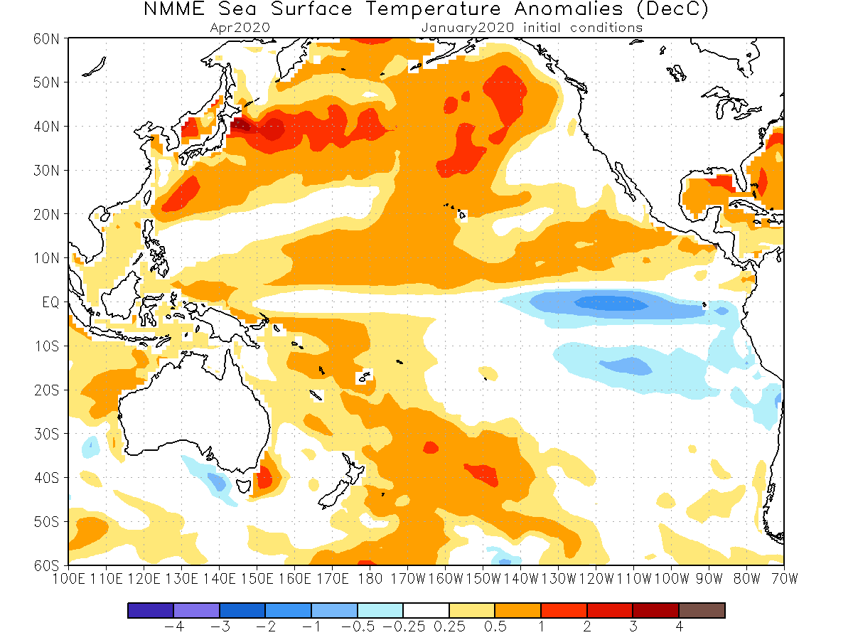 vvanesaug's tweet image. Proyecciones del #hotblob cercano a #NuevaZelanda indican que es poco probable que llegue a #Chile. 
Para #junio2020 la anomalía de #TSM será de 1 ºC.

#BurbujaCaliente #AnomalíaPositiva #OcéanoPacífico #PronósticosNuméricos