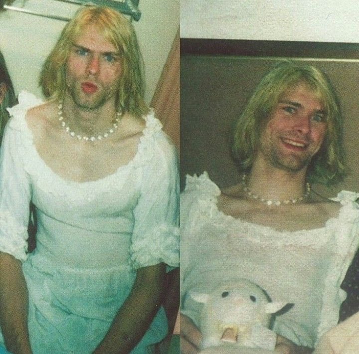 NirvanaRare's tweet photo. Kurt Cobain was an avid feminist and often wore dresses during his live performances to piss off homophobic people and to shed light on women’s rights issues https://t.co/ou2Rjbc4K5