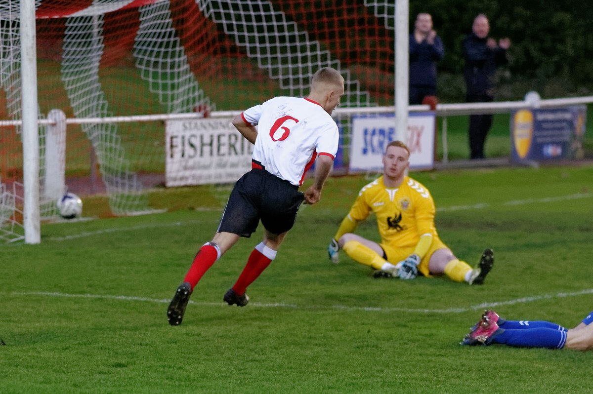 Simply the Best! Tommy Best scores RCAs' third goal during this afternoon's 4-2 win over Thornaby