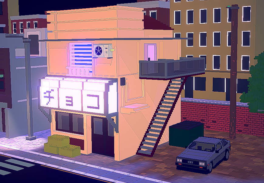 GameHologram's tweet photo. Driving technique is not something you can obtain in a few days #screenshotsaturday #madewithunity #indiedev #voxelart https://t.co/KhJW2rrq60