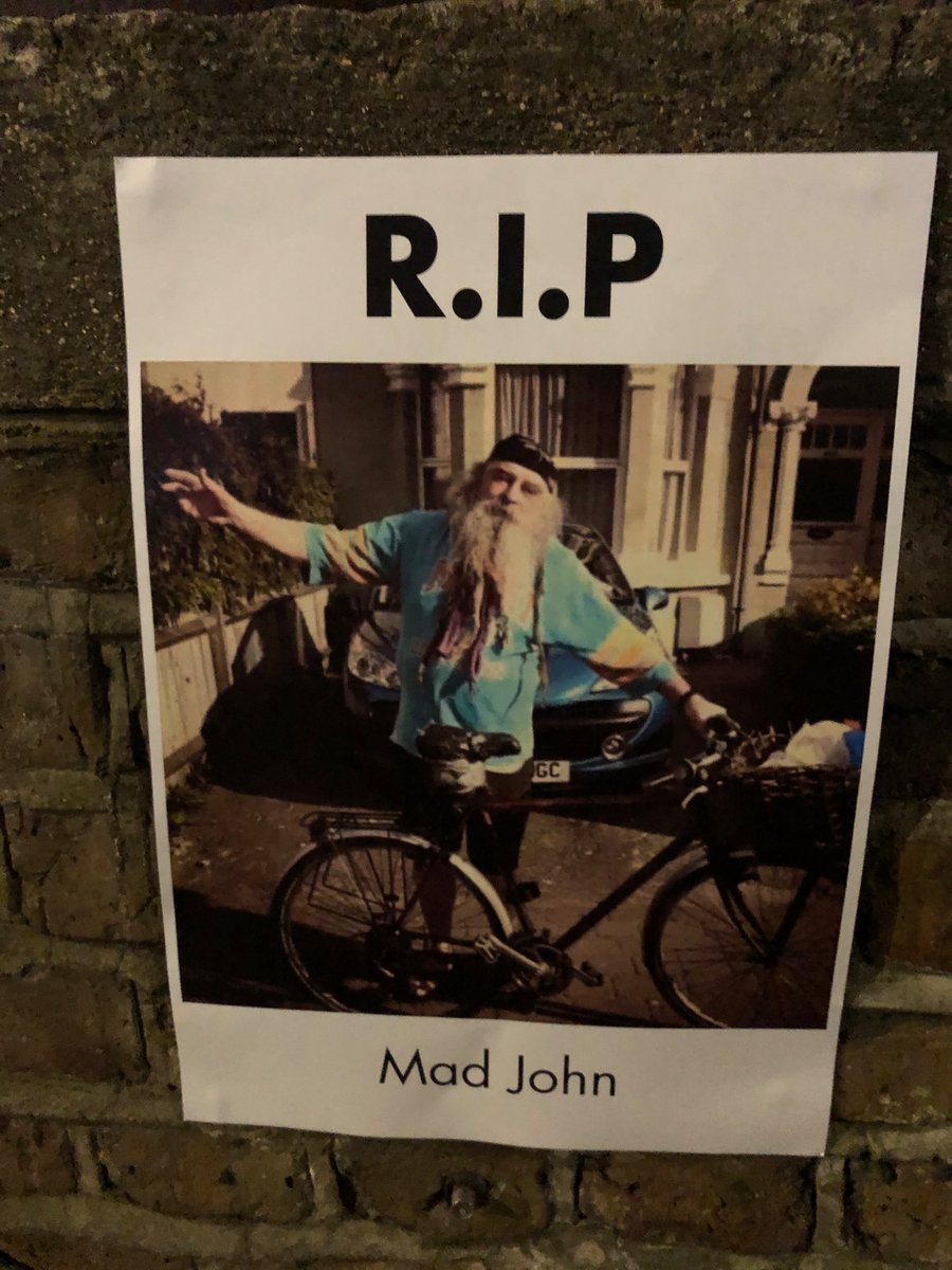 SamWTotter's tweet photo. @RobertElms RIP #Southfields #MadJohn. So please I went. Thanks for the mention on your show. https://t.co/i9Q0Nm12aG