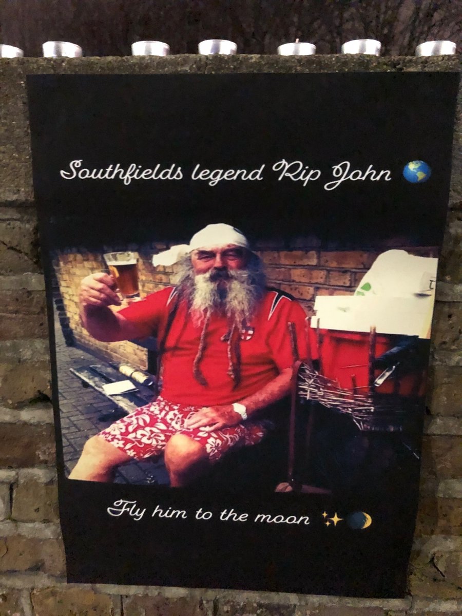SamWTotter's tweet photo. @RobertElms RIP #Southfields #MadJohn. So please I went. Thanks for the mention on your show. https://t.co/i9Q0Nm12aG