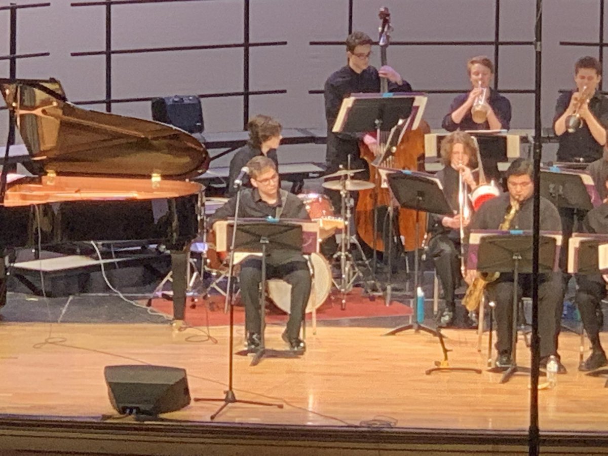 SBRHSMusic's tweet photo. The 2020 SEMMEA Senior District Festival is underway! First up, the Jazz Band with SBRHS’s own Jonathan Cabral on guitar!!! https://t.co/VFI74qXwPi