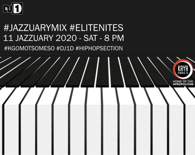 Dj1D's tweet photo. #It’s #jazzuary on #elitenites @kayafm95dot9 with @Kgomotsomeso - #Dj1DMix #HiphopMix #Jazz #Hiphop #Bossa #Lounge #HiphopSection https://t.co/QxXLtOi6aL