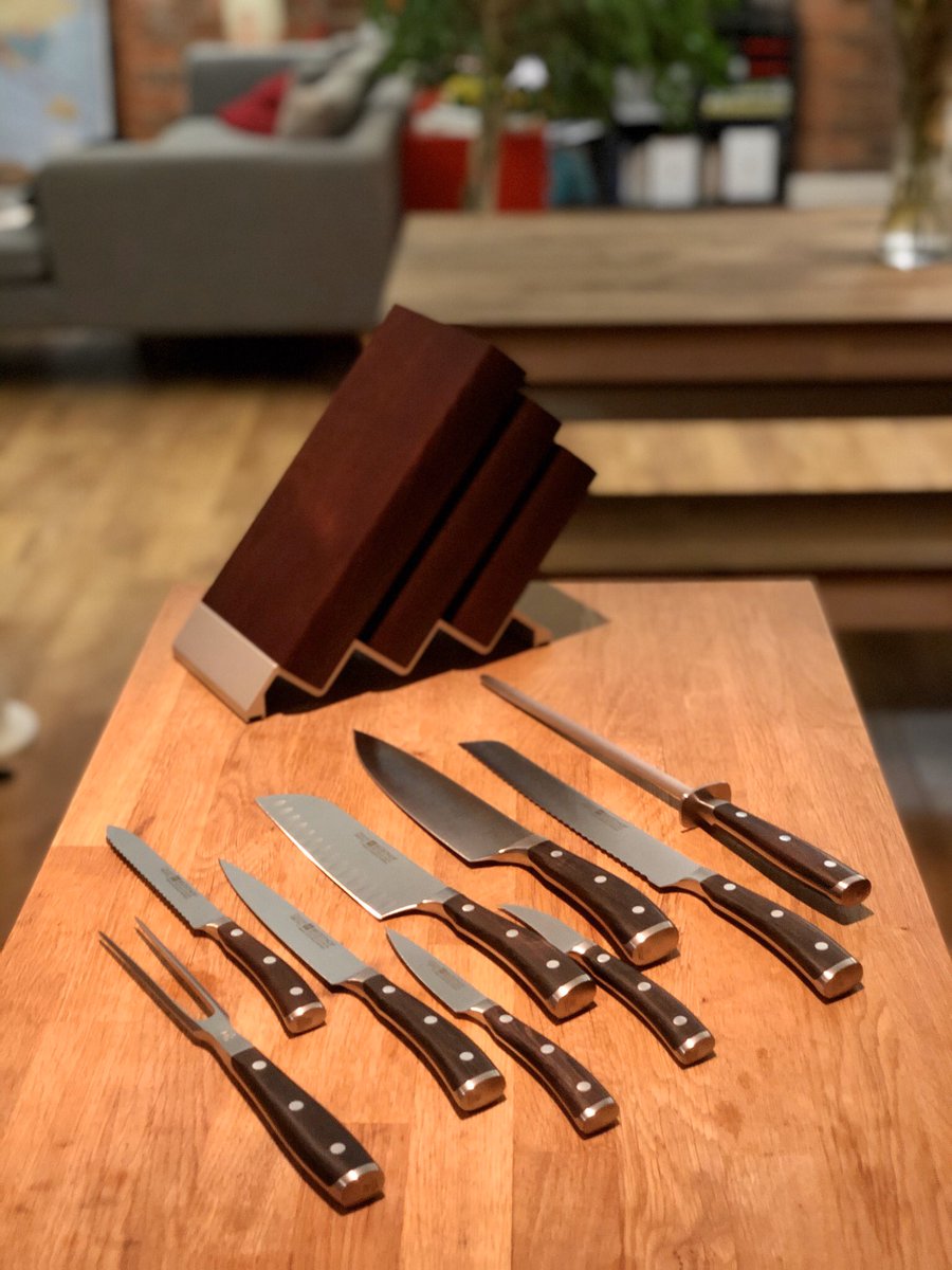 Unboxed and deconstructed Wüsthof knife block.