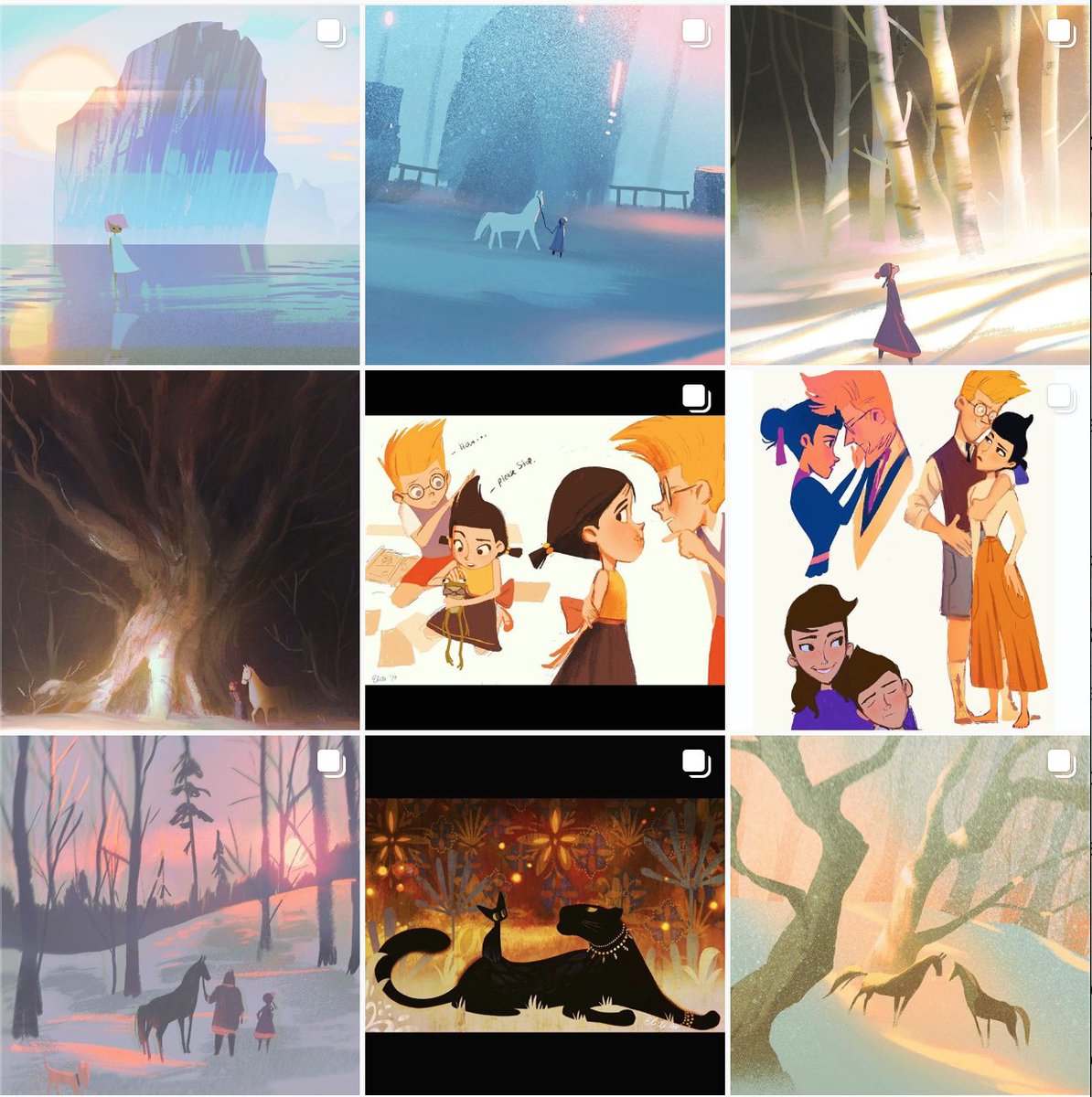  @ELIOLIart: Elena and Olivia Ceballos are vis-dev artists. They share no only the looks (as I can imagine, since they are twins ) but also the talent. I absolutely love the colors and lighting in their pieces. https://twitter.com/ELIOLIart  https://www.instagram.com/elioliart/ 