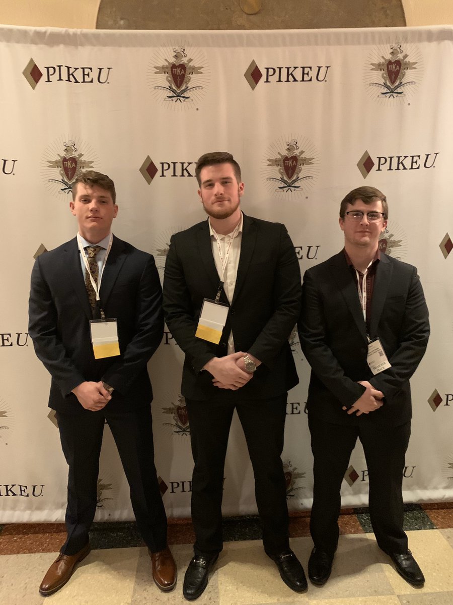 Reps from ΠΚΑ’s Epsilon Delta chapter at PikeU, meeting brothers from chapters across the nation and learning more about Pike