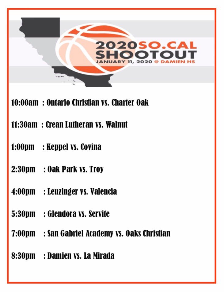 Ophsbbasketball's tweet image. 🏀 Gameday 🏀

Oak Park will play Troy at Damien HS today at 2:30. Troy is also CIF 2AA. #playoffpreview