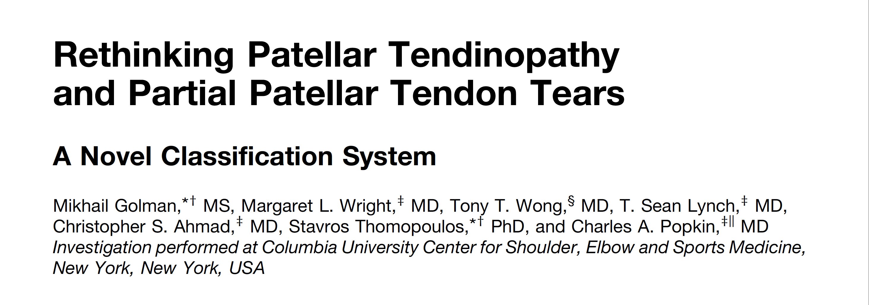 Patellar Tendonitis Treatment in NYC