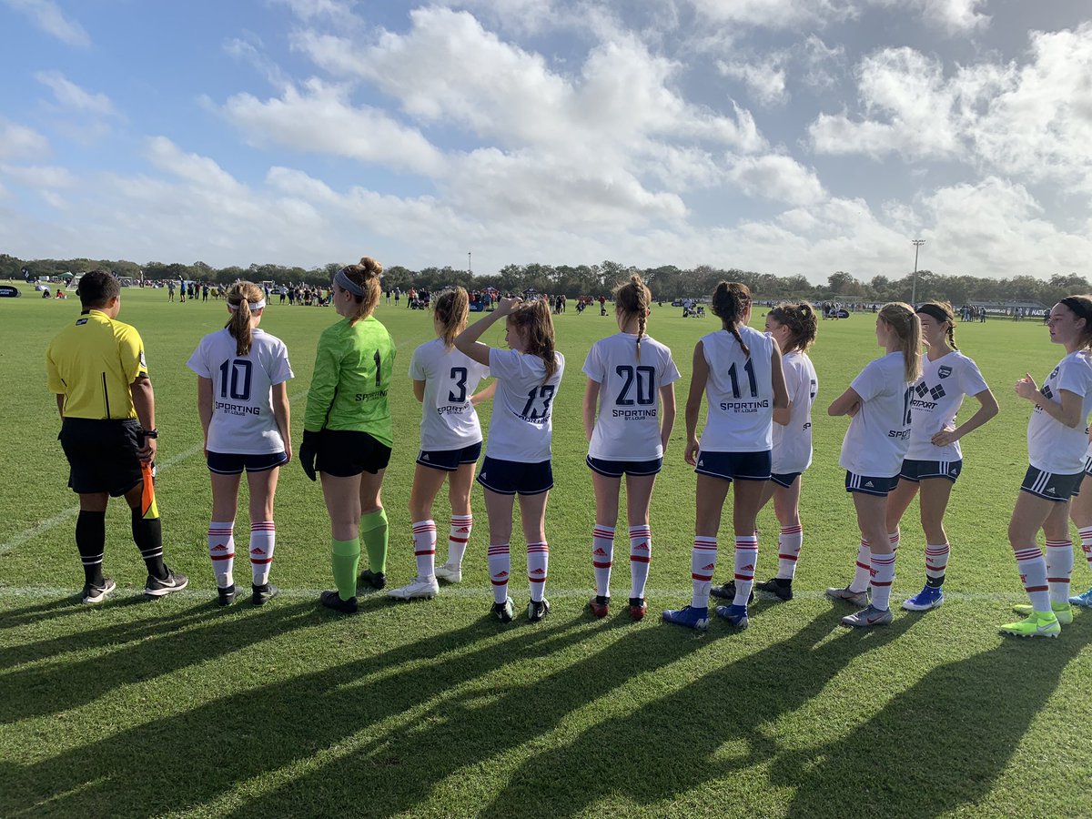 SportingRD2004's tweet photo. @SportingSTL Red Devils win today 2-0 over LGN United(NYE) We have all to play for tomorrow in our final @NationalLeague game. Girls were dominant on the ball today despite the 18mph winds. @MOyouthSoccer #EarnYourPlace https://t.co/6p56uROHwW
