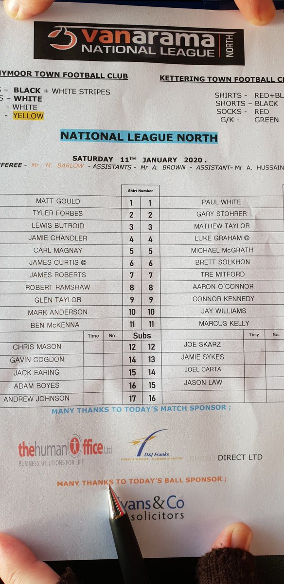 KTFC_Education's tweet photo. @KTFCOfficial Head of Academy, Academy Coach &amp; Academy Goalkeeper all on the same team sheet in the 1st Teams National League North win away at Spennymoor 🔴⚫️ What a day for the Academy 🔥 #COYP https://t.co/4PaWLfWmLt