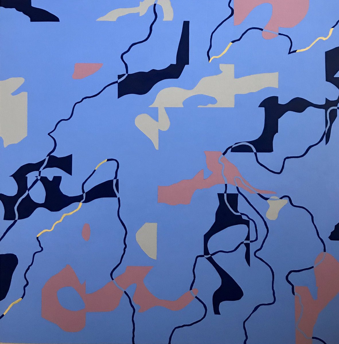 Detail: Flight Plan #5  Acrylic on panel  24” X 24” #abstracted