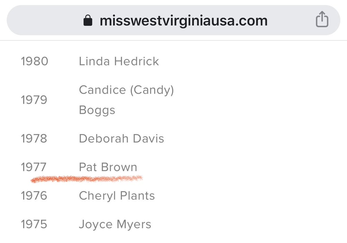 From the Miss West Virginia website: