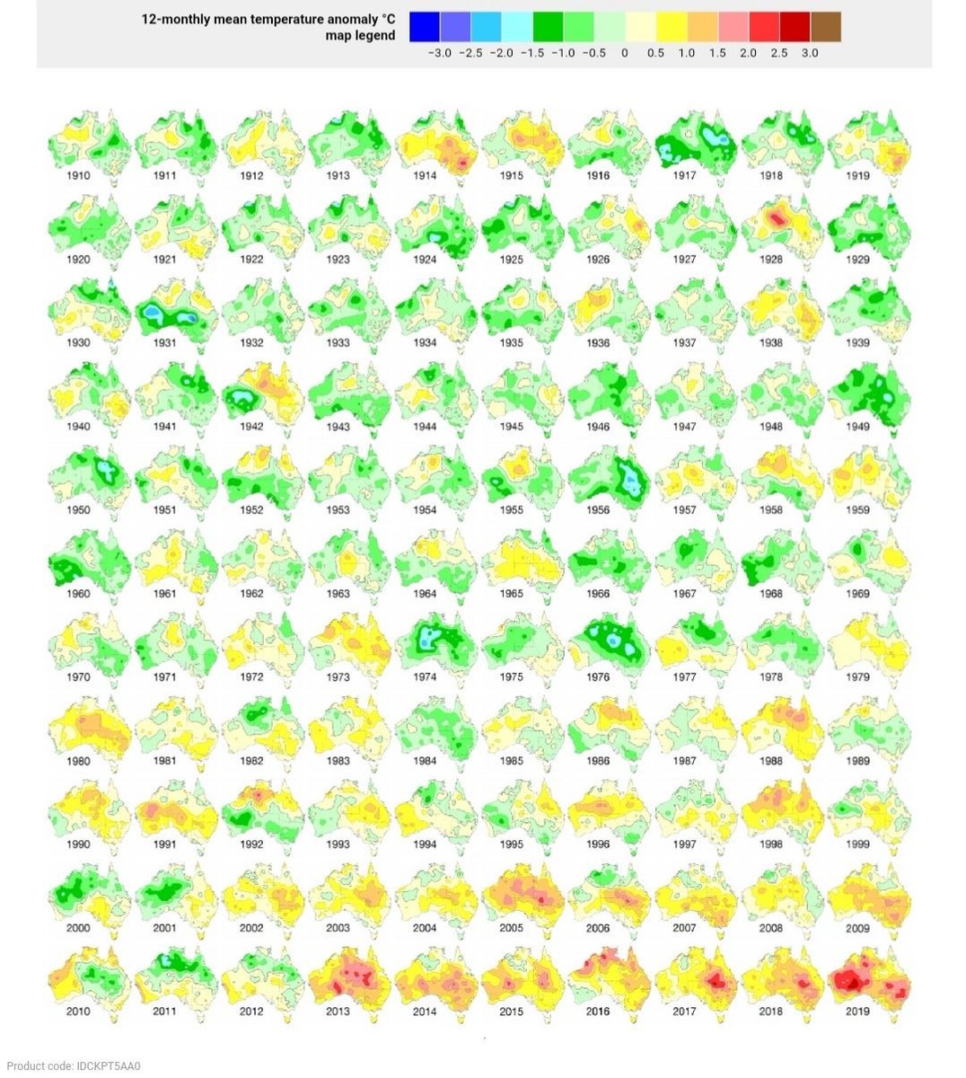 Amazing Maps On Twitter 110 Years Of Australian Temperature Source Https T Co Yb5y3kr8nf Map Maps Amazingmap Amazingmaps Temperature Australia Climate Https T Co 9xdb3o63d3