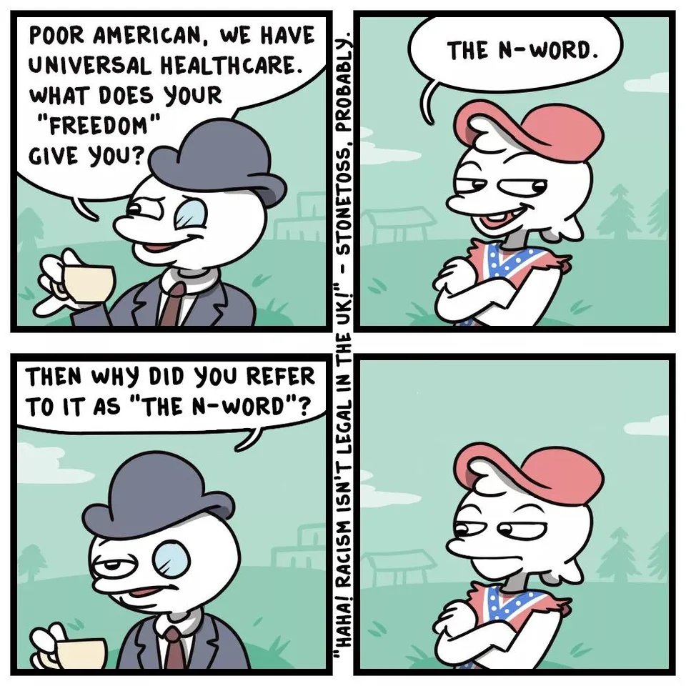 Antifastonetoss On Twitter Free Cheap Healthcare Legal Right To Whisper Slurs To Other Racists In Private Posted By U Moistbalm