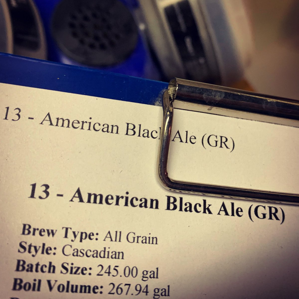 IechydDaBrew's tweet photo. I spy with my little eye...an oldie coming out of retirement!!! Chip's whipping up a batch of 13 American Black Ale tonight. Look for it to hit the taps in about 3ish weeks. #BackInBlack #WeHearYou #IMissThirteen #ThrowbackBeer https://t.co/psfoTVho4l