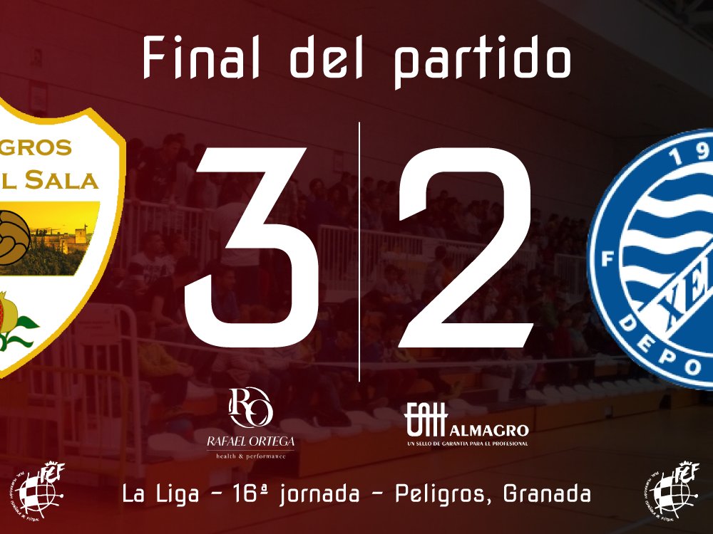 GranadaFS's tweet photo. @SIMAmedia @XerezDFC_Futsal 🔴 40' 3-2 | ¡¡FINAL!! ¡¡FINAL!! ¡¡FINAAAL!! ¡Comenzamos 2020 con un triunfo que iguala el golaverage particular con un rival directo y nos acercamos un pasito más al vagón de cabeza! ¡Equipo! #SIMAXerez #GV2B https://t.co/GulyWyZXuZ
