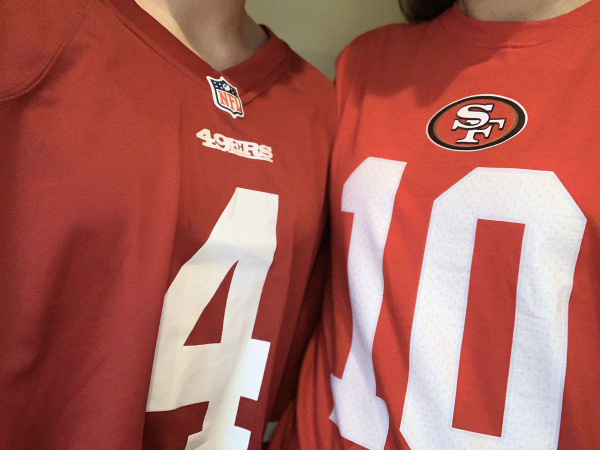 Thbest4's tweet photo. We’re playoff ready. Go niners @NickMullens @JimmyG_10 🏈🏈 https://t.co/k3U2RcrrJK