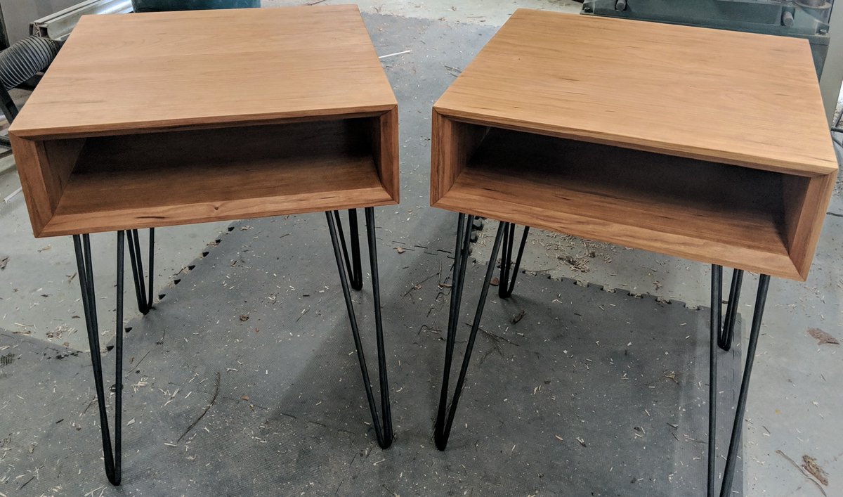 dvanwoodworking's tweet photo. New blog post! Building a set of matching #midcenturymodern bedside tables! https://t.co/uyDr5rbqyO https://t.co/HWnqehVpSx