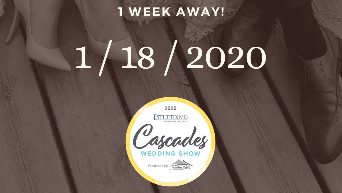 cascadeswedding's tweet photo. 1 week from today we'll be having so much fun with all of our incredible vendors, brides- and grooms-to-be! Grab your tickets now: https://t.co/2bPR8ig1Kx $10 in advance. $15 at the door.

#inBend #CascadesWeddingShow https://t.co/LJTmXJhASx