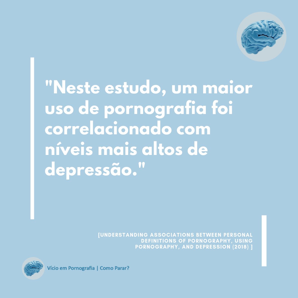 como_parar's tweet photo. "Neste estudo, um maior uso de pornografia foi correlacionado com níveis mais altos de depressão." [Understanding Associations between Personal Definitions of Pornography, Using Pornography, and Depression (2018) ] https://t.co/63Rlroc5it
