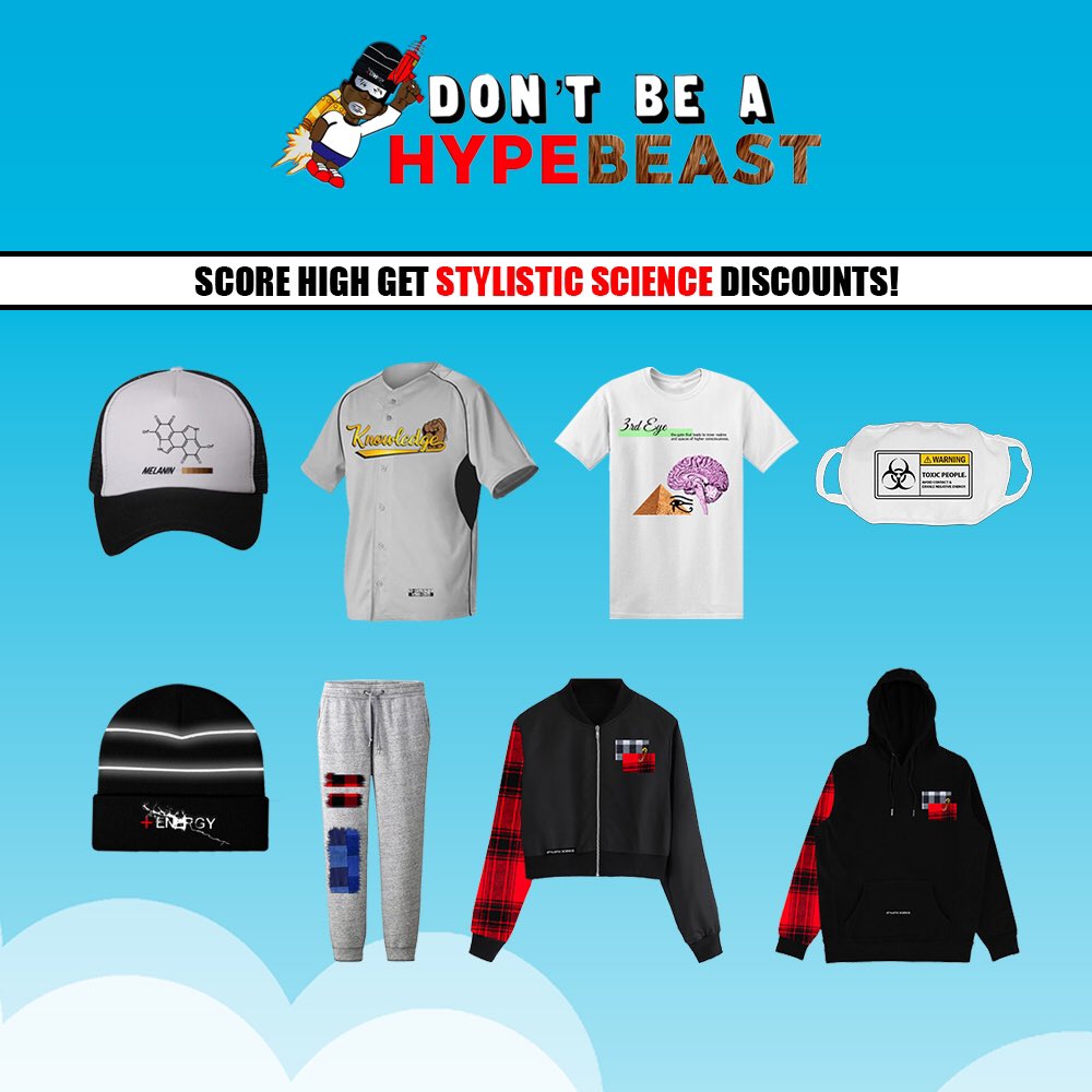 StyScience's tweet photo. Download our new mobile app “Don’t Be A Hypebeast” — This addictive game will have you on the edge of your seat! If you get a certain “high score” you will be eligible of receiving exclusive discounts on our clothing! #StylisticScience 

https://t.co/aOEx8hdaTd https://t.co/DxKPw9Dmdr