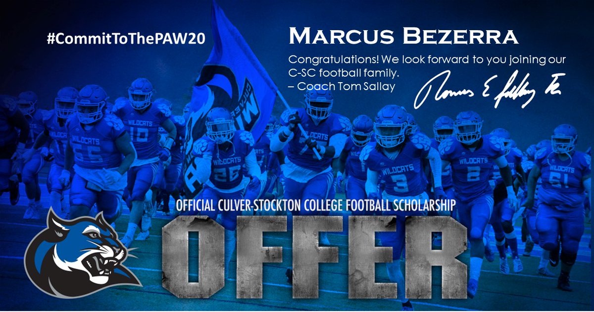 Marcbezra's tweet photo. Blessed to receive anothor offer for culver-stockton college. Thanks to  @CoachCutshaw @CSCwildcatsFB 
#restoretheroar https://t.co/cpvVEAM2cS