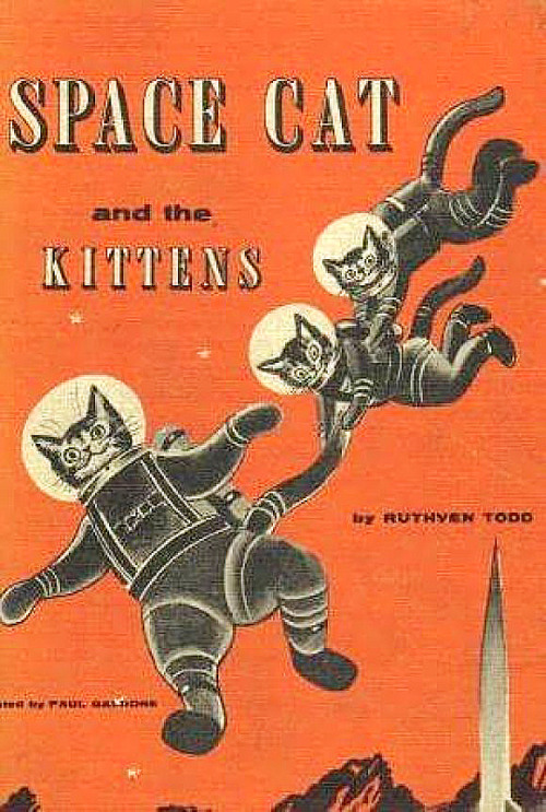 Let's dip way back into the 50s for the OG Space Cat, Ruthven Todd's four-book series, published 1952-58  #Caturday