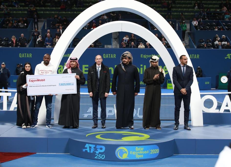 EAA_Foundation's tweet photo. During the #QatarExxonMobilOpen2020, @exxonmobil donated QR1.8 million to EAA & #RISEInternational school construction projects in Angola. Their third donation in two years to this important project! Support from our partners make our work possible. #SDG4 #EducationAccess https://t.co/u2uDbR6UXQ