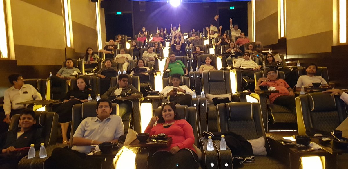 BNIPREMIER3's tweet photo. Premier goes to the movies 😀 BNI Premier at Metro Inox Insignia. 47 seater booked for Premier Members and Family. Movie, Food and lots of Masti.. a journey back ij time, watching Tanhaji the great Maratha Warrior. https://t.co/DcriKmA013