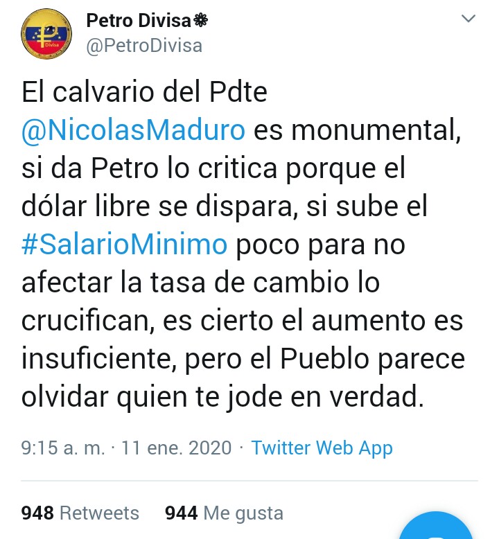 AsktoMandrake's tweet photo. "el calvario del presidente Maduro"

--> JA-LA-BO-LAS @petrodivisa << https://t.co/MeqLQwRTfz
