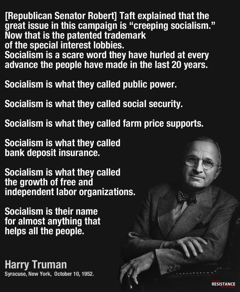 Seth Cotlar on Twitter: "1862 when ppl warned that the Homestead Act was  creeping socialism. 1906 when the FDA was creeping socialism 1935 when  Social Security was creeping socialism 1960s when Medicare,