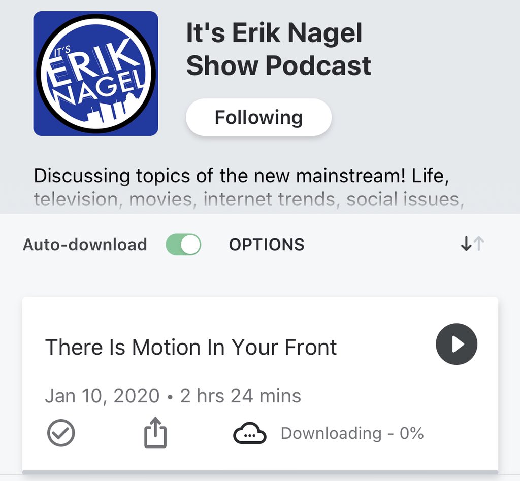 itseriknagel's tweet photo. @greyjedi47d If you subscribe, it should automatically have downloaded for you. #tell2friends #iHeartRadio https://t.co/X6bSks1dyp