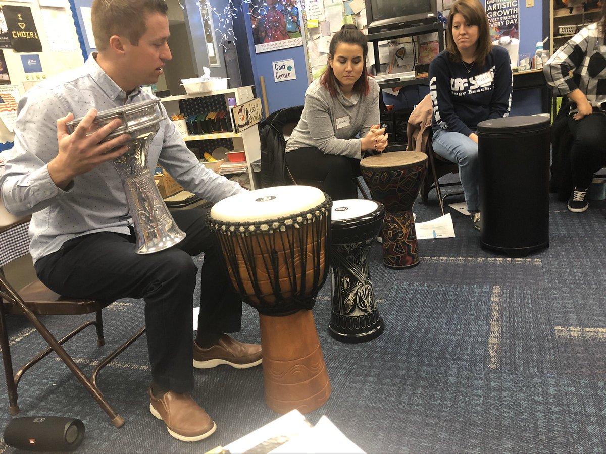 McCallMusic1's tweet photo. I was part of an amazing drum circle seminar today led by Michael Crawford.  I’m so excited to bring drum circles to my students!  #drumcircles #pisdmusicteachers #elementary music https://t.co/3gcjtomImS