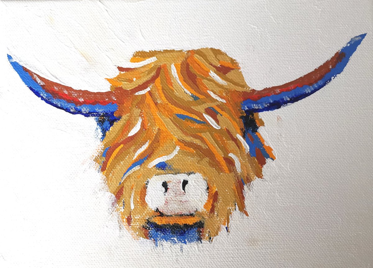CDannhorn's tweet photo. #highlands #highlandcow #Outlander #Scotland #leinwand #first https://t.co/LskiVptsPI