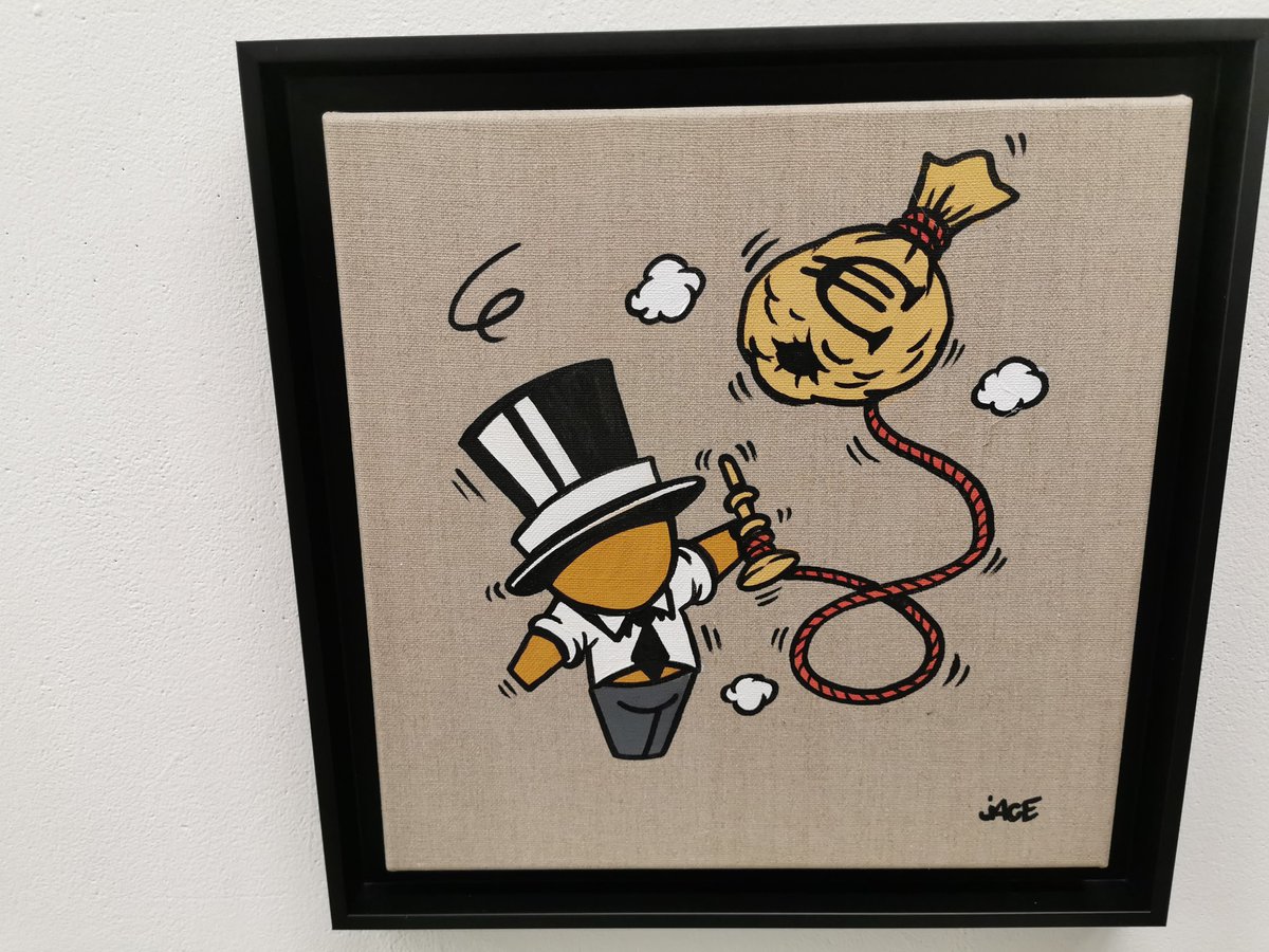 Little_Daf's tweet photo. Dernier jour de l'exposition "la crise.... de rire" de #Jace à la #mathgothgallery, #Gouzou, #StreetArt https://t.co/FyYFMkAhIP https://t.co/VztCkWaKyV