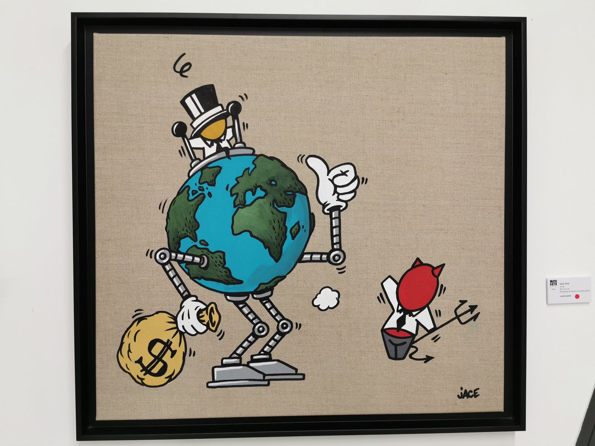 Little_Daf's tweet photo. Dernier jour de l'exposition "la crise.... de rire" de #Jace à la #mathgothgallery, #Gouzou, #StreetArt https://t.co/FyYFMkAhIP https://t.co/VztCkWaKyV