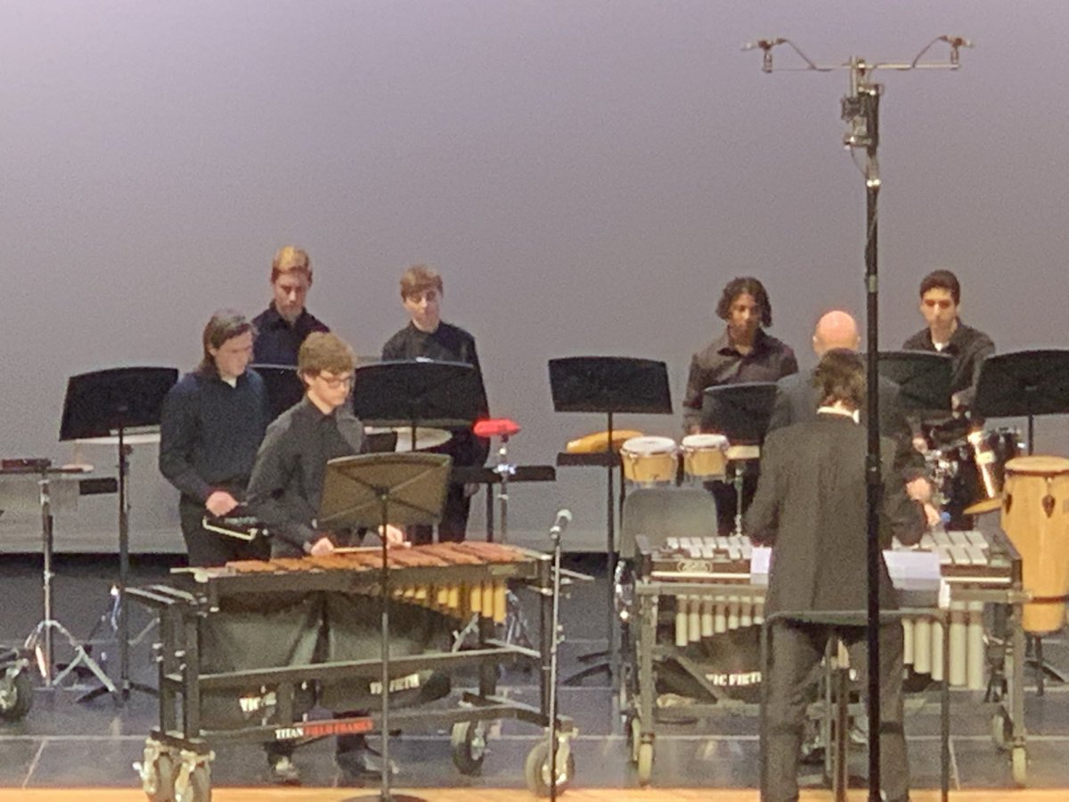 SBRHSMusic's tweet photo. Concert # 2 is underway with the 2020 SEMMEA Senior District Percussion Ensemble! https://t.co/rQ0MTmhtym
