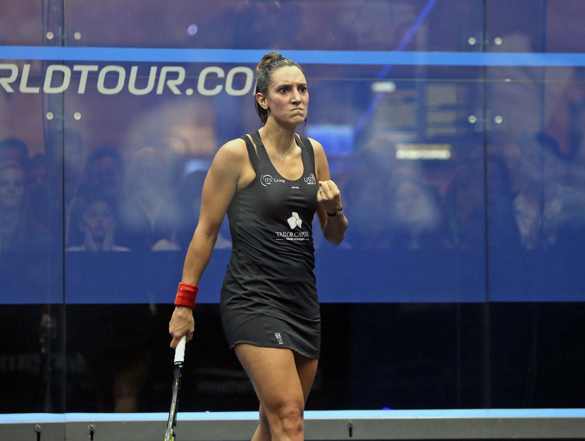 ToCSquash's tweet photo. #ToC17 champion @CamilleSerme uses her experience to pull away from 5-all in the fifth and hold off the increasingly impressive @rowanelarabyy 

#ToC20 WR2: [5] Camille Serme 🇫🇷 3-2 Rowan Elaraby 🇪🇬 11-8, 3-11, 11-6, 9-11, 11-7 (59m) https://t.co/6sU7hkeyJX