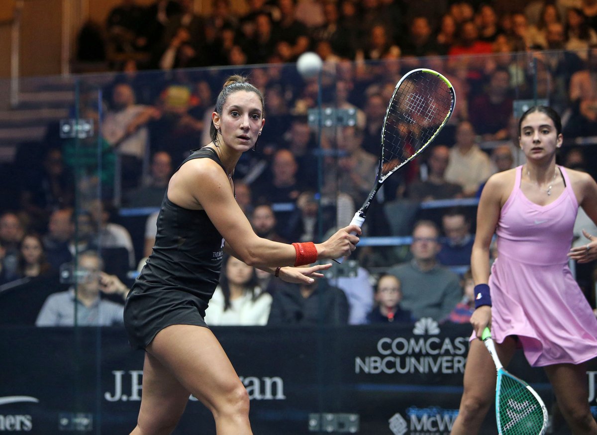 ToCSquash's tweet photo. #ToC17 champion @CamilleSerme uses her experience to pull away from 5-all in the fifth and hold off the increasingly impressive @rowanelarabyy 

#ToC20 WR2: [5] Camille Serme 🇫🇷 3-2 Rowan Elaraby 🇪🇬 11-8, 3-11, 11-6, 9-11, 11-7 (59m) https://t.co/6sU7hkeyJX