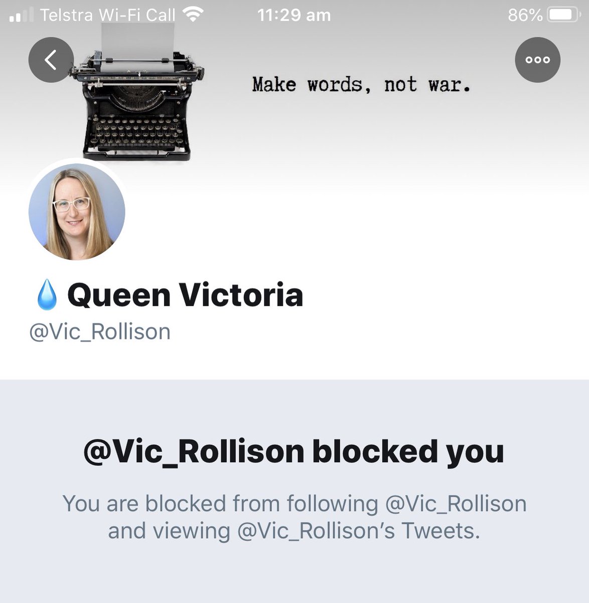 leftiewankers's tweet photo. Finally blocked... I questioned her parenting as she obviously spends no time with her kids hashtag #failedmum https://t.co/QUX6g2LZyp